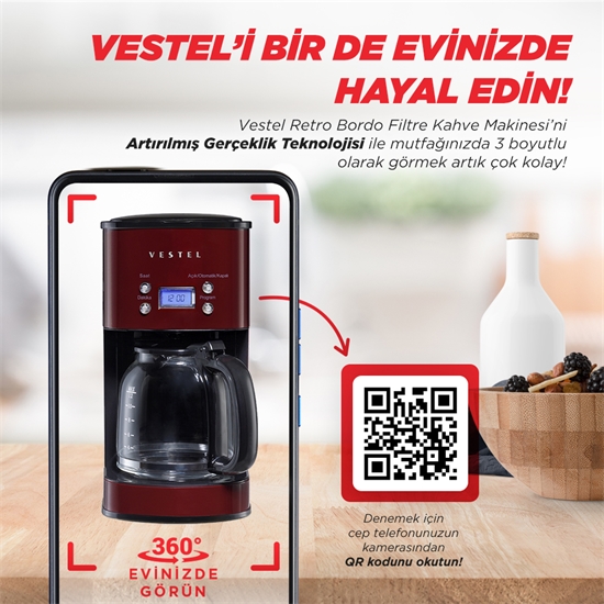 Vestel Retro Bordo Filtre Kahve Makinesi