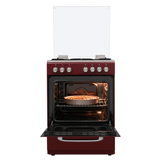 Vestel SF 8400 Retro Bordo 4 Gözü Gazlı A Enerji Sınıfı Solo Fırın