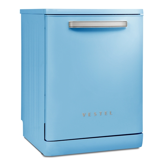 Vestel BM 5001 Retro Düş Mavisi 5 Programlı Bulaşık Makinesi