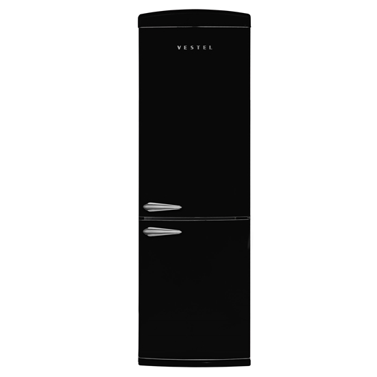 Vestel RETRO NFK37201 Siyah 330 Lt No-Frost Buzdolabı