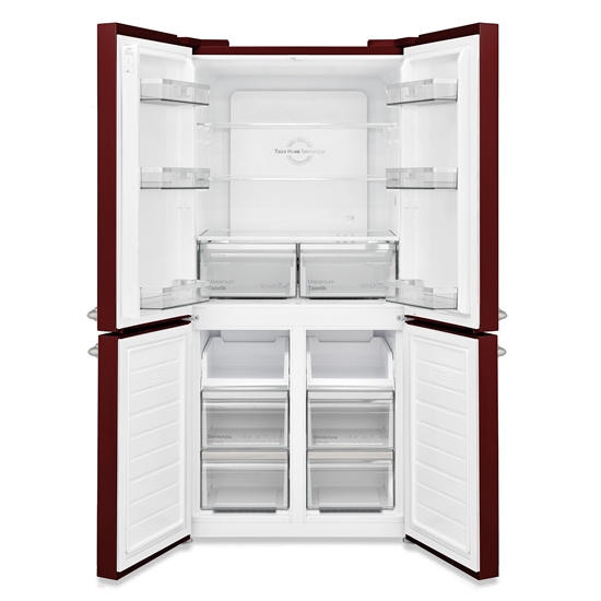 Vestel RETRO FD56001 Bordo 487 Lt Gardırop Tipi Buzdolabı