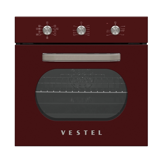 Vestel AF-6682 Retro Bordo 69 lt A Enerji Sınıfı Ankastre Fırın