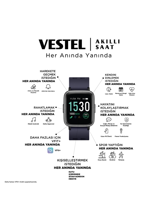 Vestel Akıllı Saat Mavi